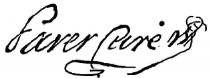 Signature Joseph Parer curé